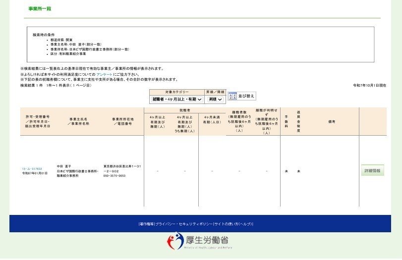 外国人材紹介職業紹介